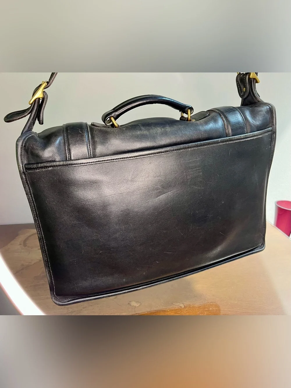 Coach Essex Briefcase, Black, #5274, Double Turnlock, USA-made, 2000 Vintage